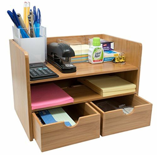 Blu Monaco Gold 5 Piece Cute Desk Organizer Set - Cute Office Desk